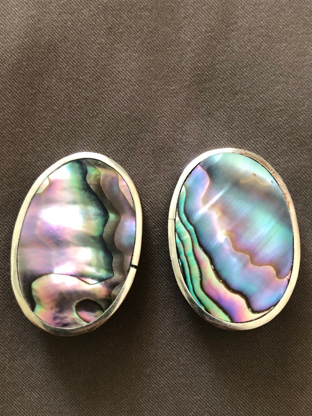 Abalone Mexico Clip On Earrings